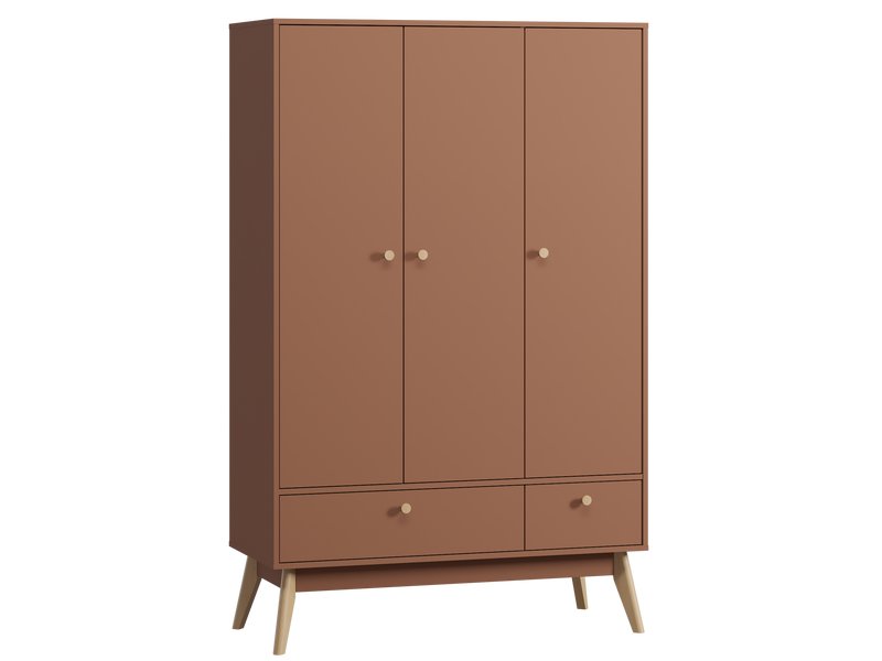 Распашной шкаф Торвалль 3-118x185 Терракотовый