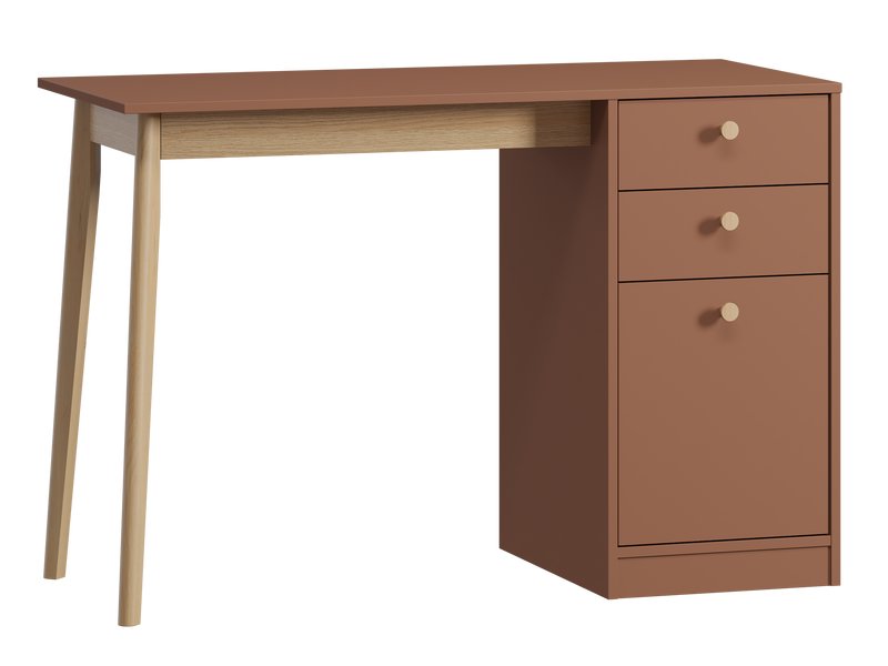 Стол Торвалль-1 120x52 Терракотовый/Натуральный