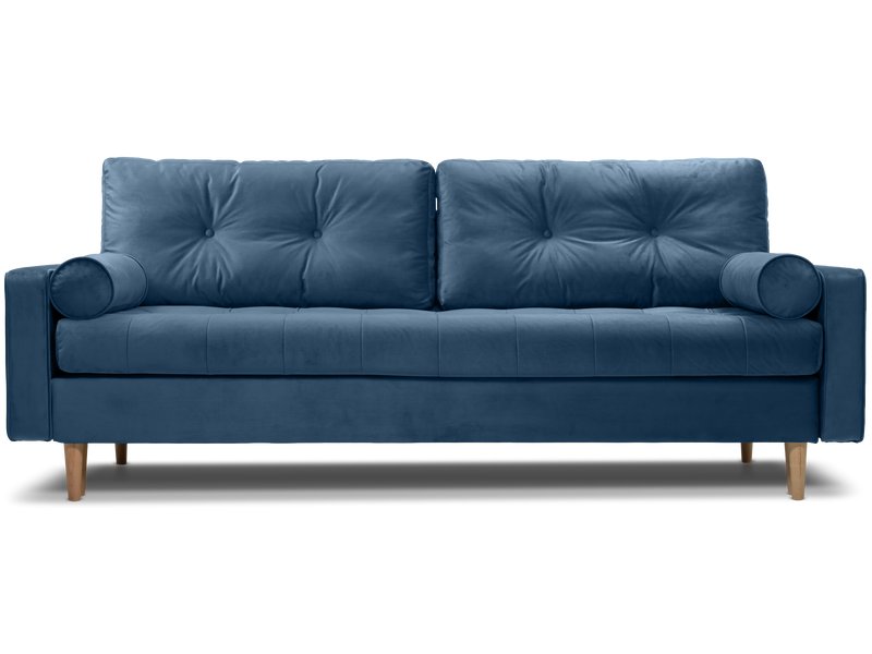Диван прямой Ситено Велюр Синий
