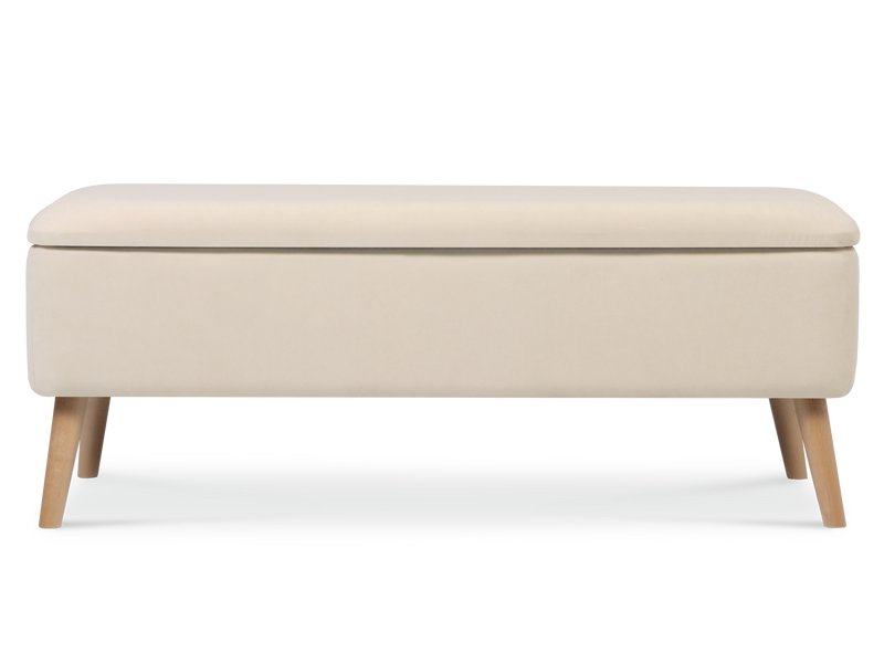 Банкетка Вайли Велюр Молочный