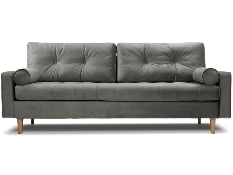 Диван прямой Ситено Велюр Серый