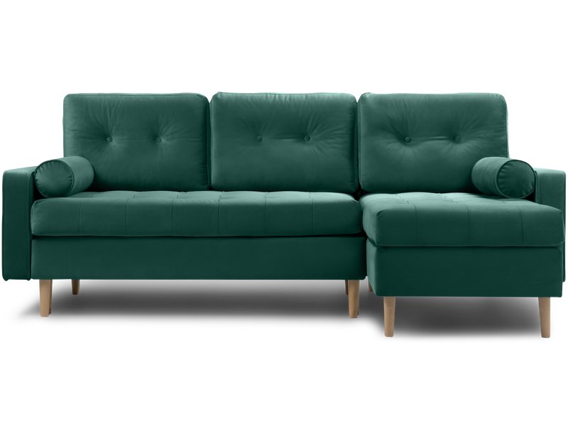 Диван угловой Ситено Велюр Изумрудный