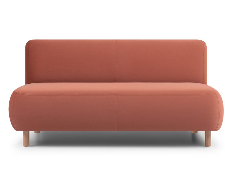 Кушетка Пайпел Велюр Терракотовый